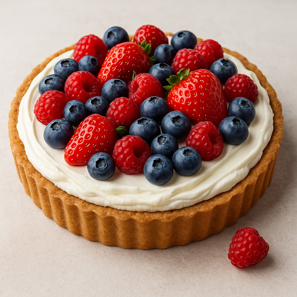 Cómo hacer una torta de frutas rojas con crema suave