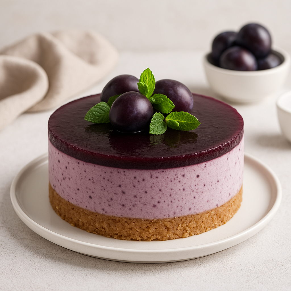 Cómo hacer una torta de mousse de ciruelas elegante y refrescante